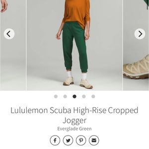 Lululemon Scuba Cropped Jogger Everglade Green 4
